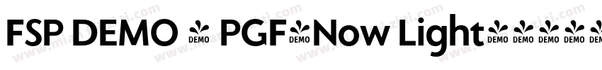 FSP DEMO - PGF-Now Light字体转换